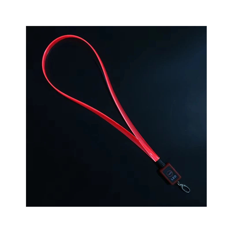 Design logo Reusable Barkeeper Security Personnel Waiter Employee's LED ID Card Holder Lanyard Neck Strap for Vocal Concert bar