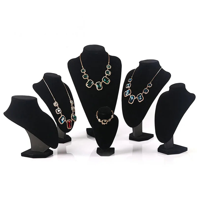 Jewelry Display Props Necklace Model Neck Jewelry Counter Display Flannelette Model Jewelry Rack   Rack Wholesale