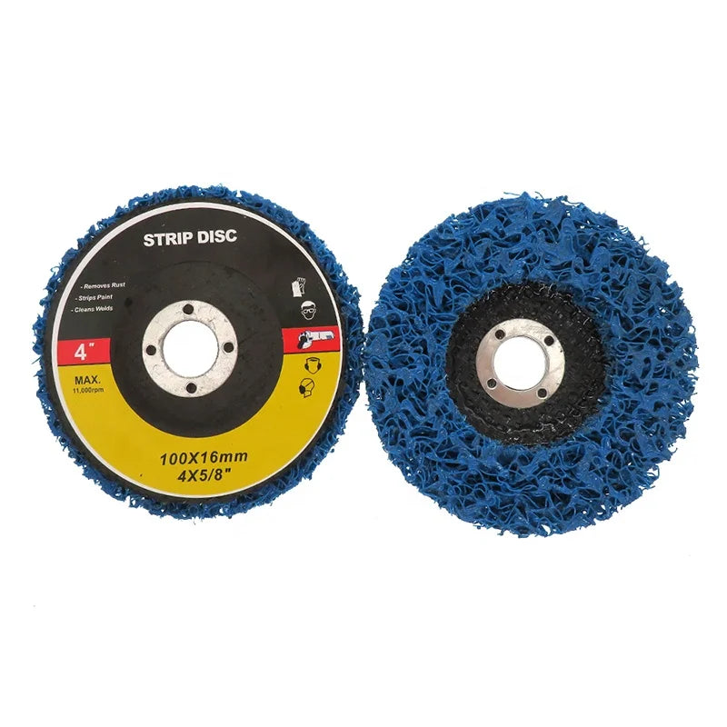 4Inch Clean and Strip Disc Abrasive Disc Cleaning Strip Wheel Grinding Sanding Disc for Angle Grinder Paint Rust Remover