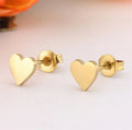 Wholesale New Simple Fashion Stainless Steel Cute Personality Gold Plated Peach Heart Love Stud Earrings