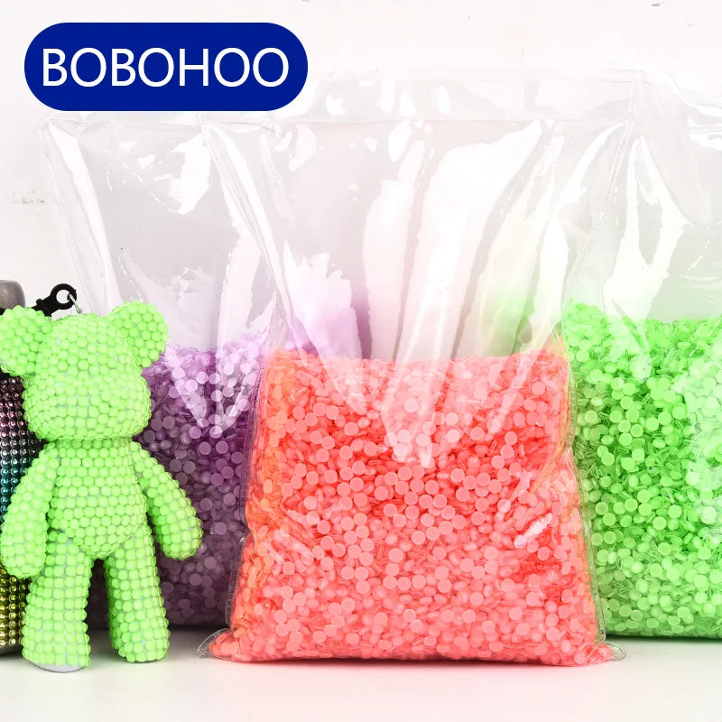 BOBOHOO Rhinestones Wholesale SS6-SS30 Good Quality Crystal Candy Colors Hotfix Glass Rhinestone for Dress Tracksuits T-Shirt