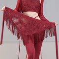Hot Sale Newest Shiny Sequin Rose Wrap Waist Hip Scarf for Belly Dance Practice Accessory