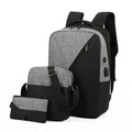 3pcs New Design Multi Functional Usb Charging School Backpack Set Book Bags for High School