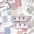 4 rolls/box Shallow language text handbook tape stickers English landscape tape handbook tape