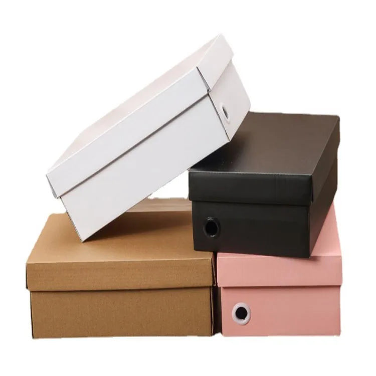 Healthy Biodegradable Recycled Corrugated Paper Custom Men's Women's Shoes Packaging Boxes Enteng Brand Guangdong Custom