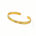 Ivanda Wholesale Jewelry Manufacturer Custom 18k Gold Plated Stainless Steel Textured Cuff Bangles