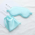 Factory Cool Silk Sleep Eye Mask Set of 2 Satin Adjustable Breathable Luxury 3D Knit for Travel and Hair Care