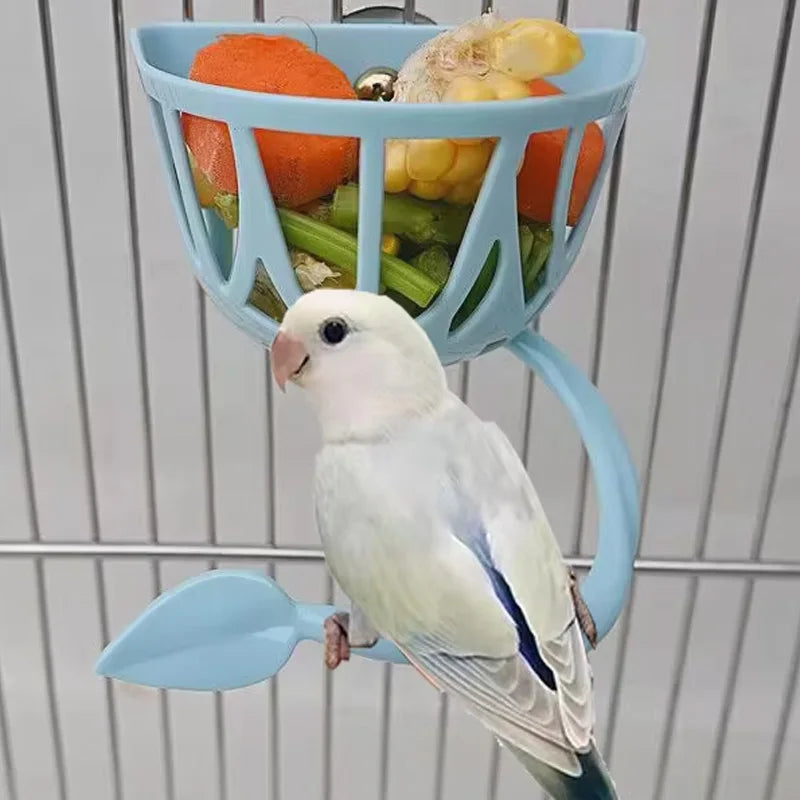 Parrot Bird Fruit and Vegetable Feeding Rack Cuttlefish Bone Feeder Basket Bowl Stand Toy Supplies Cage Accessories Wholesale