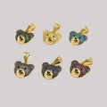 CZ8736 Cute CZ Micro Pave Bear Charm Pendants