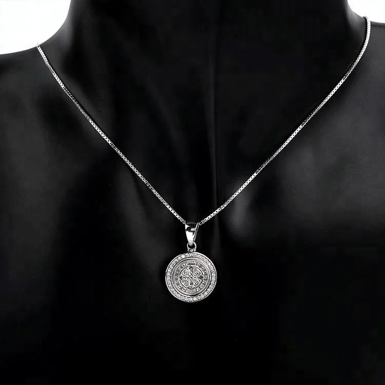 Hot Sales Environmental Friendly Material 925 Silver Religious Party Cross Coin Pendant Jewelry