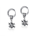 Fashion Personality Men Women Hollow Stainless Steel Carve Skeleton Dangle Huggie Punk Skull Earrings