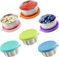 6x1.6 Oz Salad Dressing Containers With Lids Small Leakproof Reusable Boxes to Go for Travel Meal Prep and Kitchen Storage