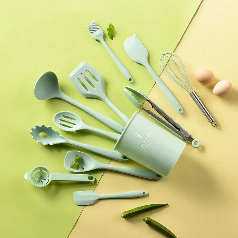 Kitchen Utensils Kitchenware Tool Food-grade Non-stick Silicone Kitchen Tool Set Baking Cooking Tools