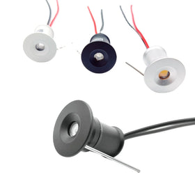 Black Body Pop Light Spot 1W Mini Led Downlight DC 3V 12V Small Ceiling Showcase Cabinet Light IP65 Cupboard Light