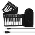 49 Keys Roll up Piano Soft Piano Flexible Silicone Foldable Electronic Keyboard Piano for Children Student Musical Instrument