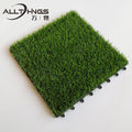 Modern Square Brushed Outdoor Interlocking Dual Lock 300x300mm DIY Artificial Grass Wood Plastic Composite Tiles Anti-Slip