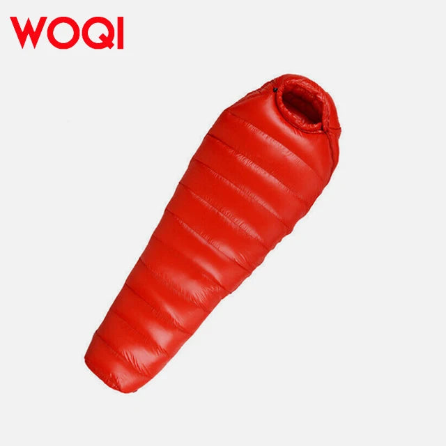 WOQI Filling 800g Duck Down Adult Outdoor Camping Seasonal Down Mummy Sleeping Bag