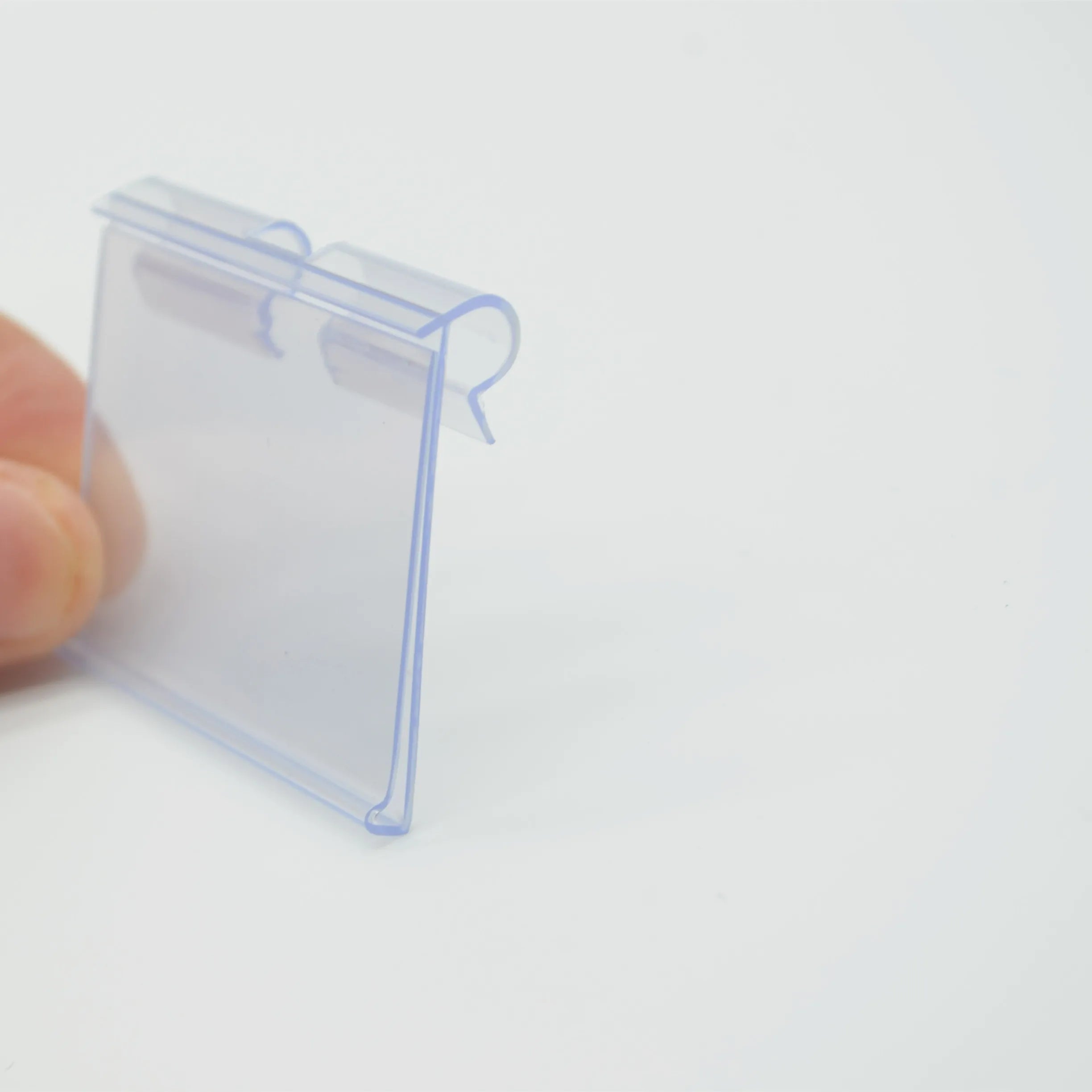Clear Label Holder PVC Plastic Hook Supermarket Extrusion Profile Price Price Display Label Holder of Supermarket
