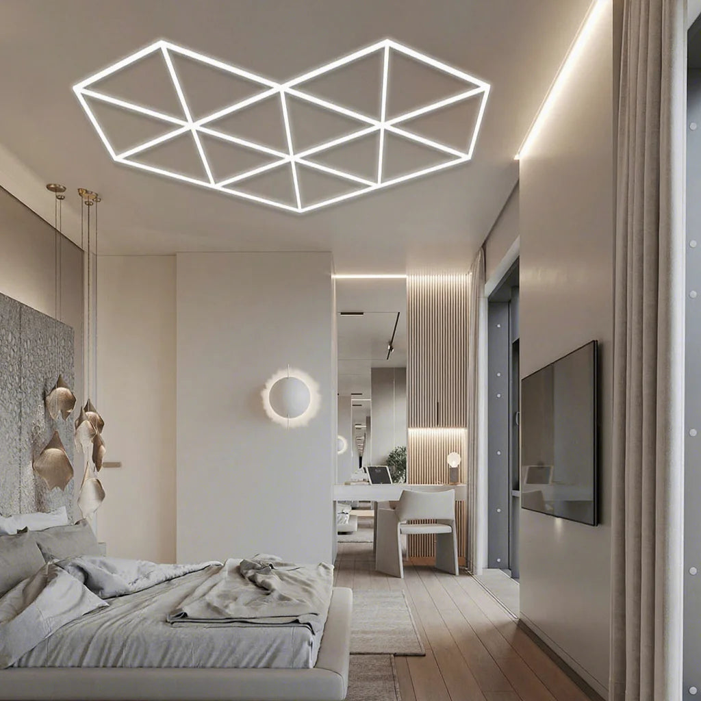 Dropshipping Free Design Custom Interior Decorative Geometric Diamond Lights Diy Assembly Cloakroom Heart Light