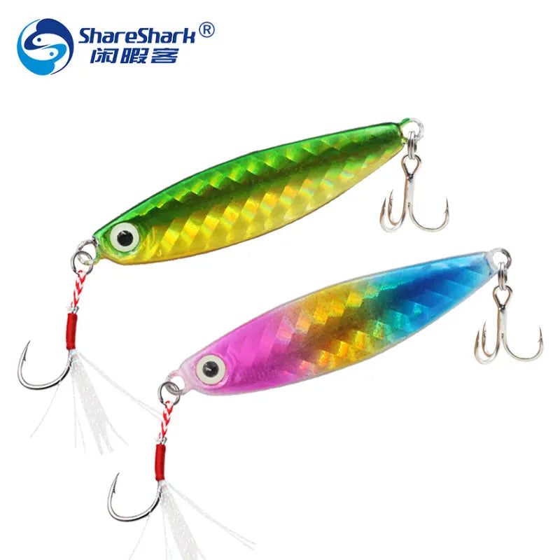 3d Hard Simulation Printing Hard Slow Jig Pitch Saltwater Artificial Metal Lead Double Assist Hook Fishing Jig Lures