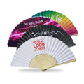 Wholesale Cheap Hand Fan Custom Printed Bamboo Paper and Fabric Folding Hand Fan Decoration Craft Fan