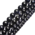 Natural Blue Sand Stone Beads 4MM 6MM 8MM 10MM 12MM round Loose Beads for Needlework and Jewelry Making