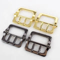 Meetee F1-1 35mm Square Alloy Adjustable Sliding Belt Buckle Ladies Bag Hardware Accessories Double Pin Buckle
