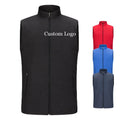Men's Lightweight Softshell Vest Breathable Polyester Waterproof Windproof Outerwear for Golf & Running Woven Fabric Gilet
