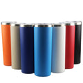 Wholesale Customized 20oz Double Wall Vacuum Insulated Stainless Steel Tumbler Spray Painting Powder Coated Straw Drink Water