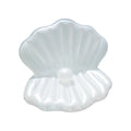 Small 140x90cm Yellow PVC Pear Swim Ring Sea Shell Pool Float with Beach Ball for Women