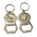 Factory Round Shape Rotatable Keyring Car Keys Holder Blank Laser Engravable Zinc Alloy Metal