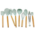 Wholesale 900g Ceramic Wood Silicone Kitchenware Heat-Resistant Glass Utensil Sets Cooking Accessories Food Gadgets Minimum