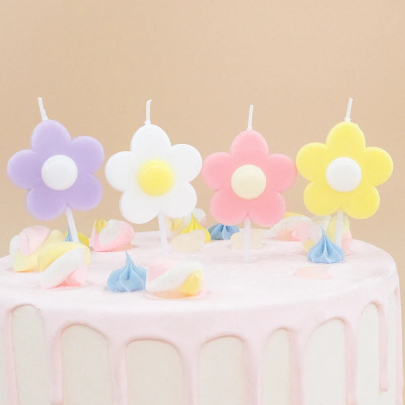 Handmade Smokeless Birthday Candles Wholesale Holders with Opening Flower in Cake for Parties Easter & New Year Celebrations