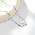 Women's Stainless Steel 18K Gold Plated Luminous Heart Pendant Necklace Simple Versatile Clavicle Chain Trendy New Design