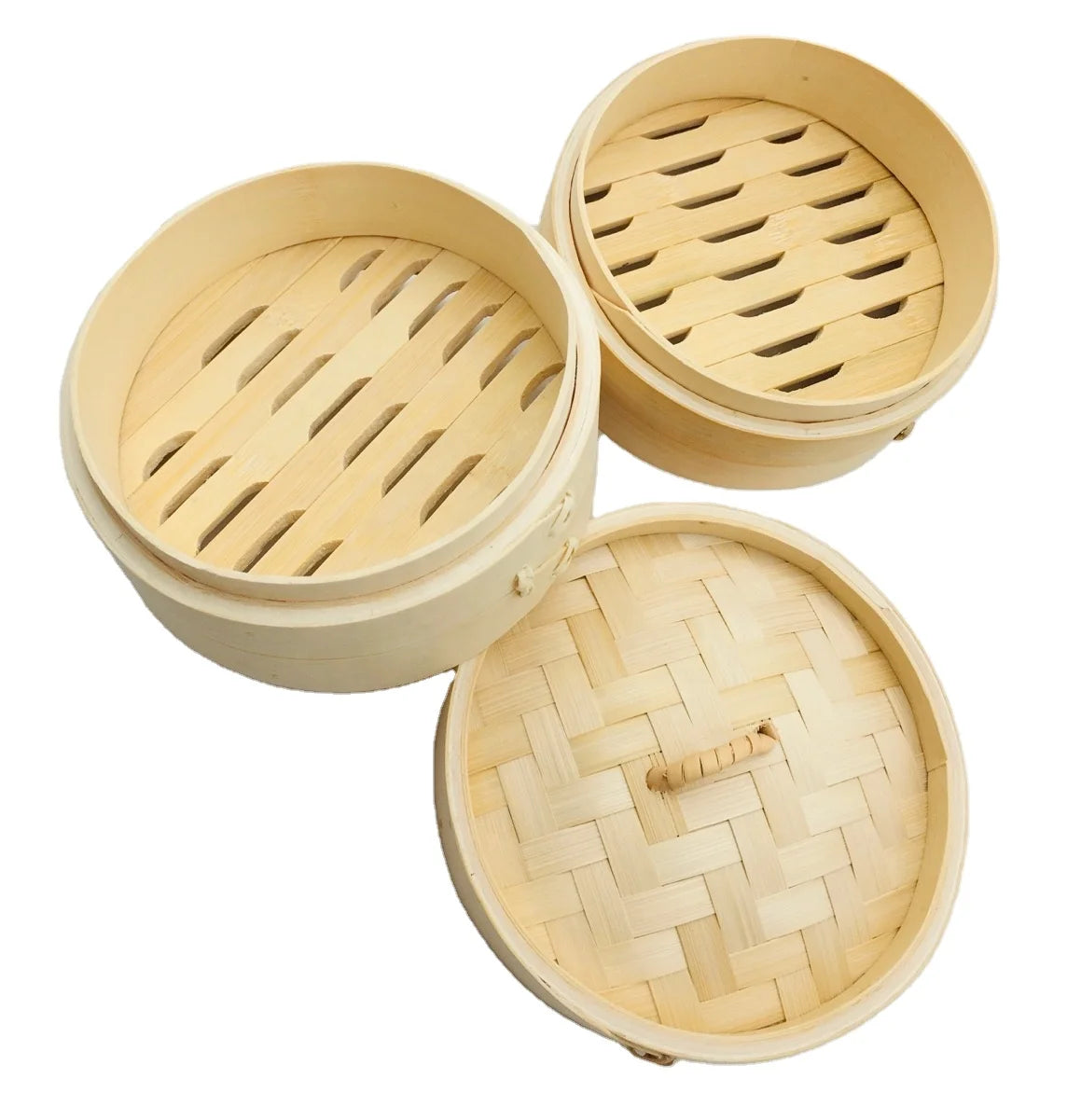 Custom logo Handmade Bamboo Steamer Basket Home Pack Health Food for Bamboo Steamer