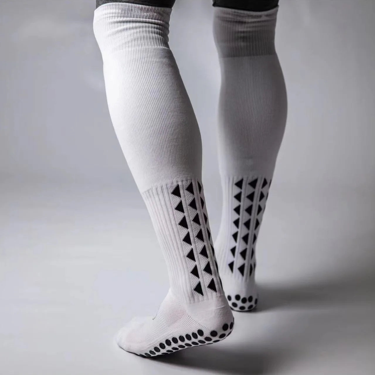 Customizable Professional Thigh High Thick Terry Grip Soccer Socks Men Anti Slip Football Socks for Gym Sports Athletes