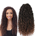 New Goddess Locs Crochet Hair Red River Faux Locs Crochet Hair with Curly Ends Synthetic River Locs Hair Extension