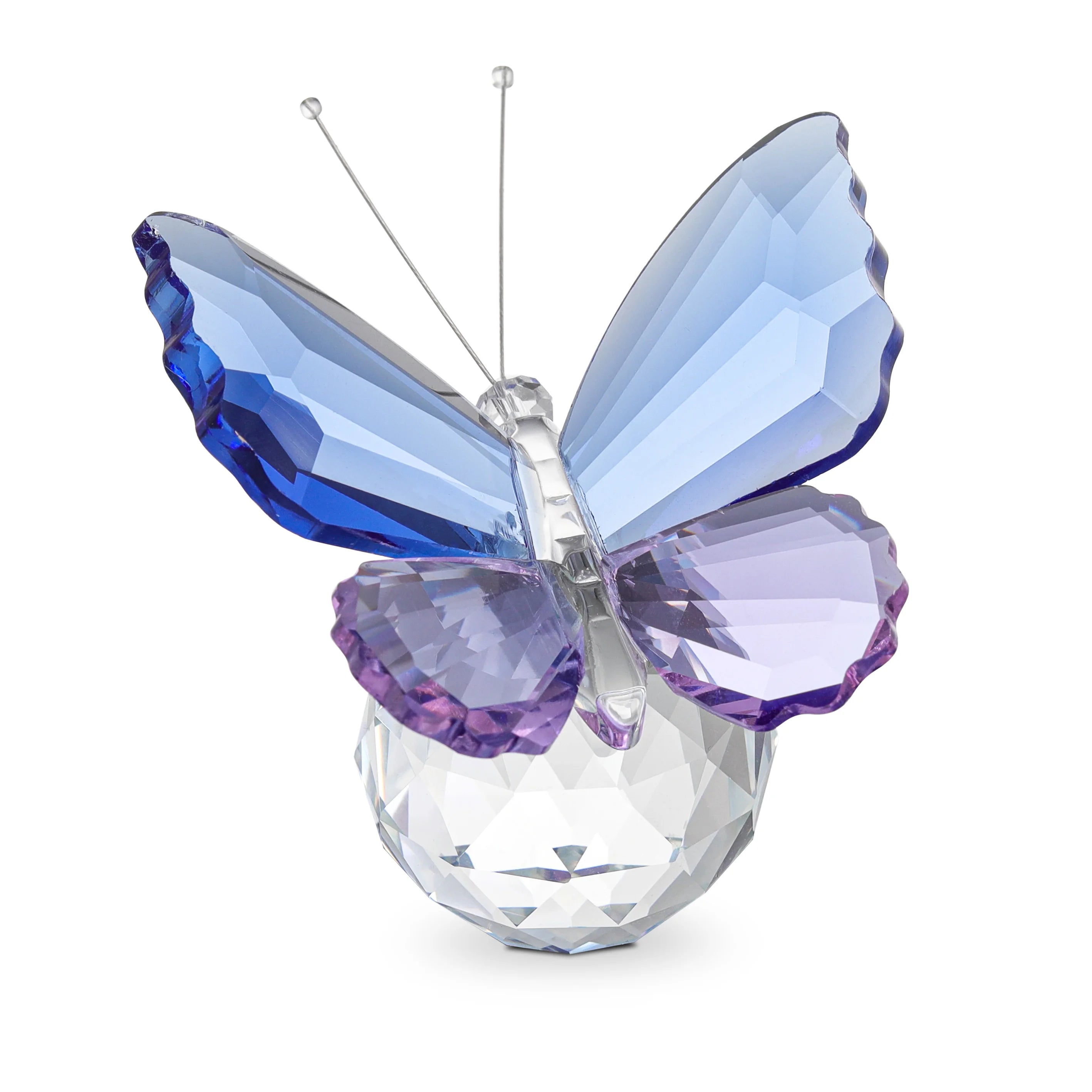 Crystal Flying Butterfly   Figurine Collection Cut Glass Ornament Statue Animal Collectible