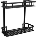 Factory Wholesale  Bathroom Shelves Double Triangle Basket Storage Rack Organizer Wall Corner Shelf