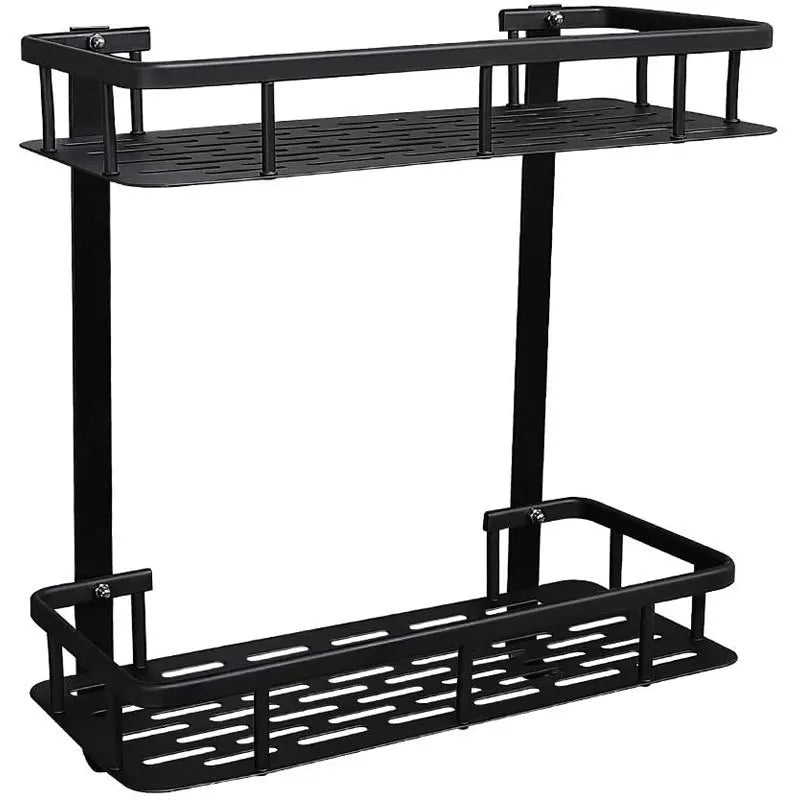 Factory Wholesale  Bathroom Shelves Double Triangle Basket Storage Rack Organizer Wall Corner Shelf