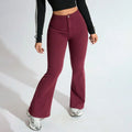 High-Waisted Women's Flared Leggings Vintage Denim Pants Casual Simple Woven Skinny Jeans pour femmes