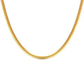 Hot Selling Stainless Steel 3MM 4MM Snake Chain Necklace Titanium Steel Gold Plating for Weddings Anniversaries Gifts Jewelry