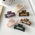 Korean Style 7.5cm Cellulose Acetate Hair Claw Clips for Women with Thin Hair Small Rectangle Big Hair Claw