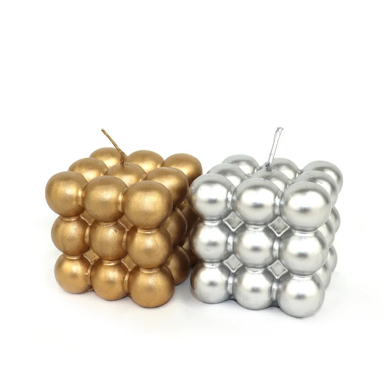 Gold Bubble Candle Box Pack Luxury Christmas Home Decoration and Votive Candles for Graduation Diwali Ramadan Gift Ideas