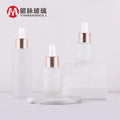 Hot Sale Frosted Essential Oil 30ml 50ml 60ml 80ml Glass Dropper Bottles with Screen Printing for Skin Care Serum & Eye Drops