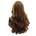 Celebrity New Fashion  tinsel  fiber  Natural Brown Color Heat Resistant Synthetic Wigs
