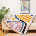 Custom Jacquard Woven Polyester Cotton Blend Anti-Pilling All-Season Throw Picnic Blanket
