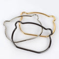 Deepeel BF313 110*85mm Bag Accessories Handmade Bag Hardware Decoration Purse Metal Handle Cute Bear Head Bag Handle