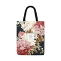 Wholesale Vintage Premium Fashion Ladies Flowers Printing Canvas Tote Bag Luxury Cotton Shopping Bag