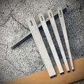 2.5/4/6/10MM Slotted Straight Flat Tip Punch Cut Handmade Leather Goods DIY Leather Carving Hardware Installation Tools